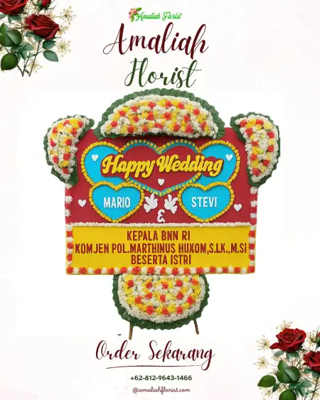 Papan Bunga Pernikahan Buring Kencana